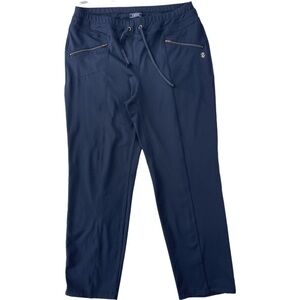 IZOD Women’s Navy Blue Elastic Waist Track Pants Relaxed fit casual size M